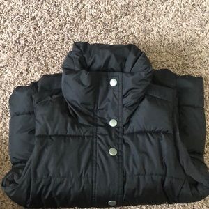 Black puffer vest